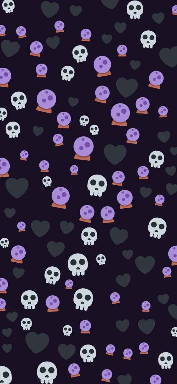 After hours pattern repeated across a black phone wallpaper