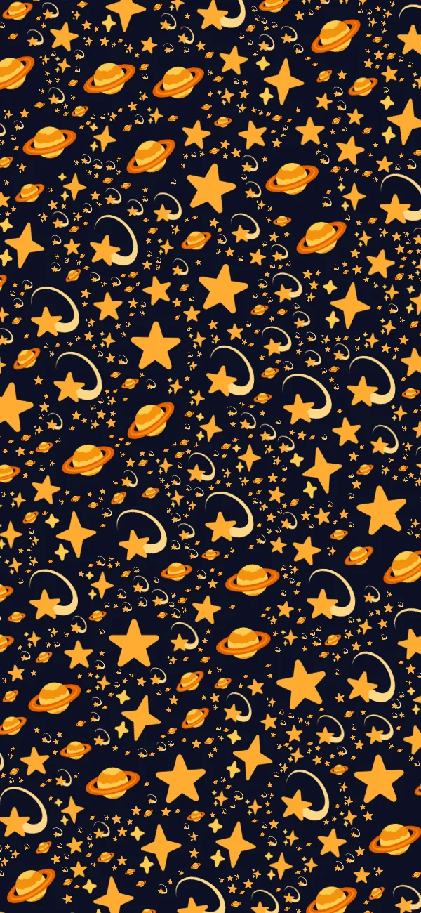 Deep space pattern repeated across a black phone wallpaper