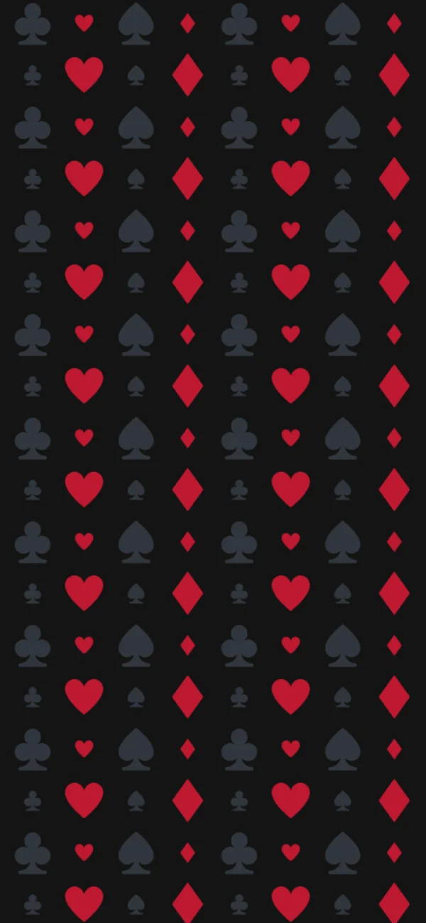 House of cards pattern repeated across a black phone wallpaper