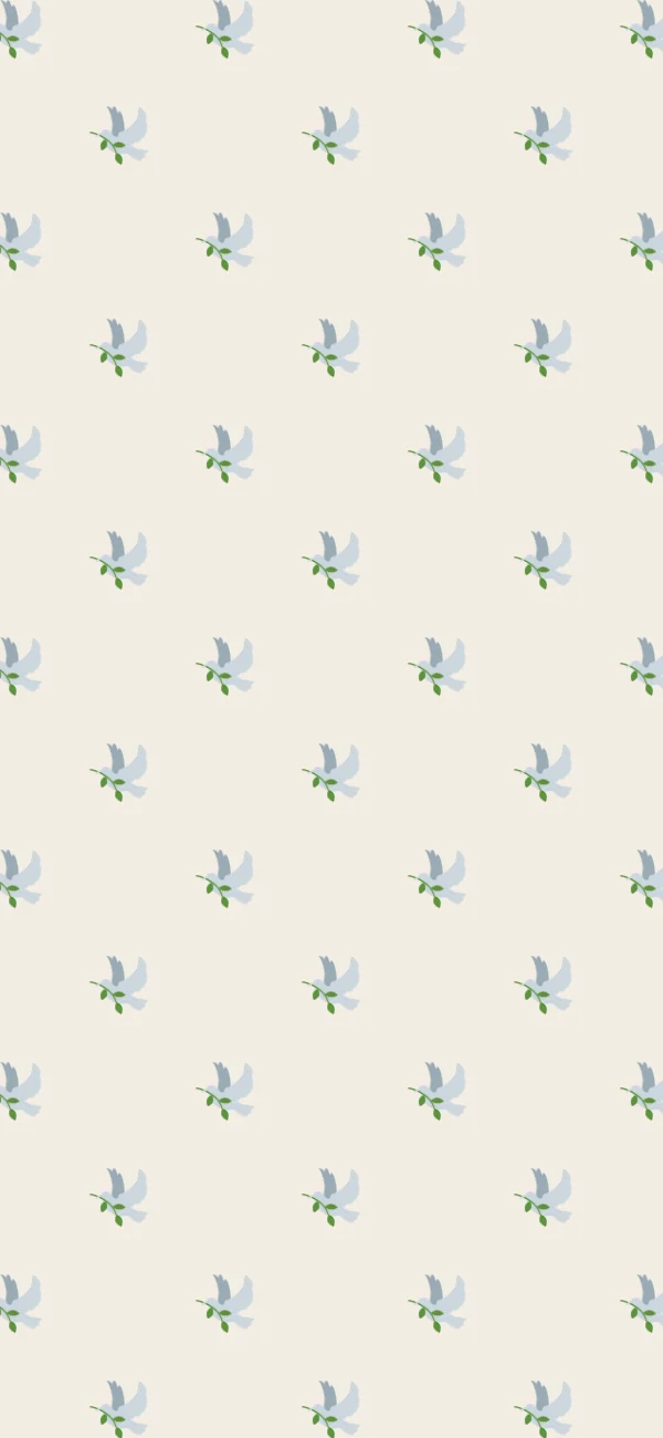 Dove lattice pattern repeated across a minimalist phone wallpaper
