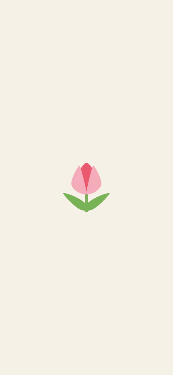 One tulip pattern repeated across a minimalist phone wallpaper