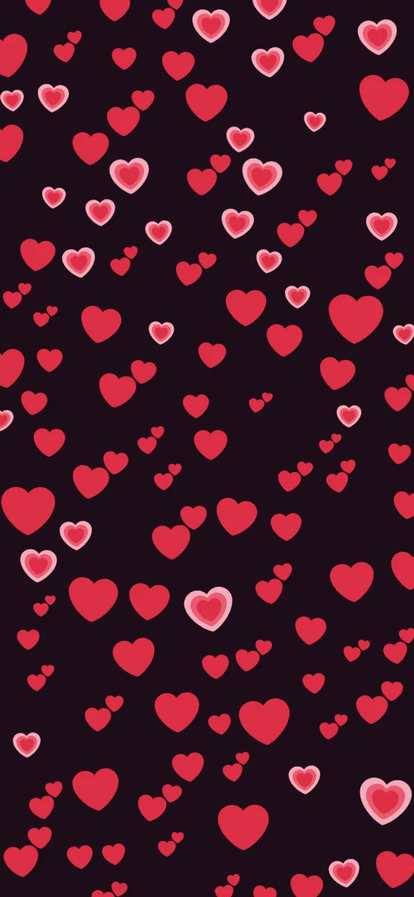 Hot pink love pattern repeated across a pink phone wallpaper