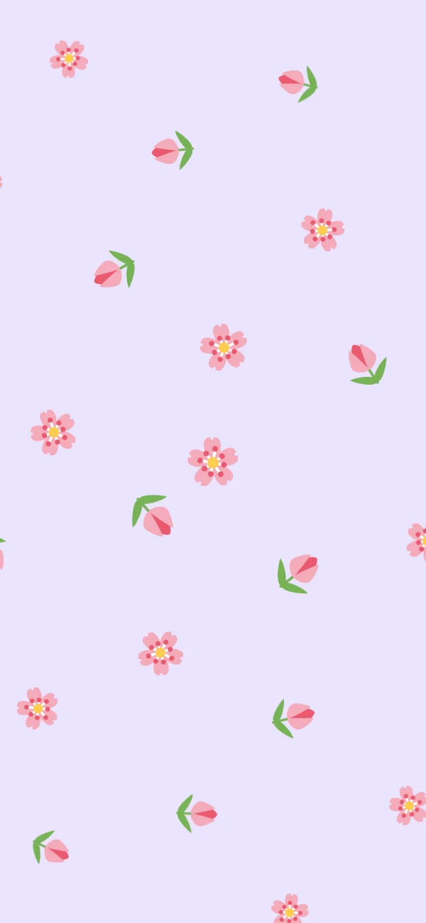 Petal scatter pattern repeated across a pink phone wallpaper