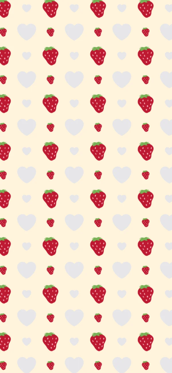Strawberry milk pattern repeated across a pink phone wallpaper