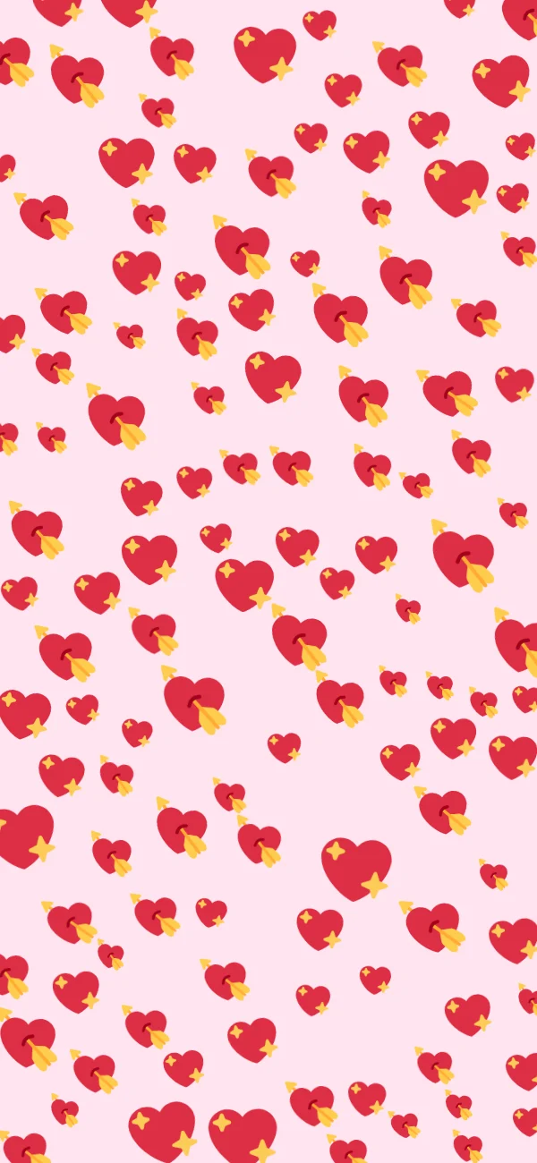 Sweetheart burst pattern repeated across a pink phone wallpaper